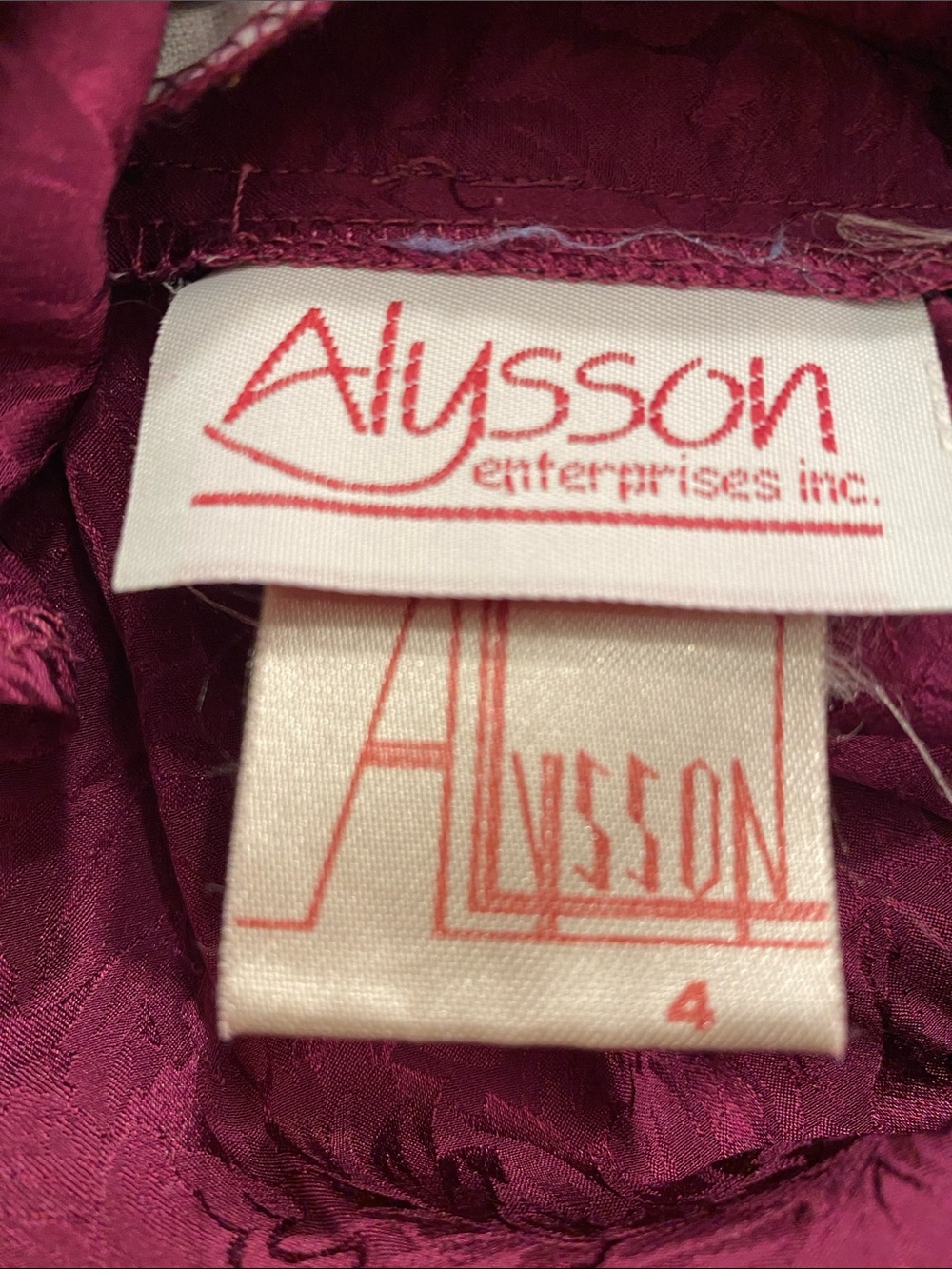 Vintage 100% Silk Magenta Floral Jacquard Midi Skirt | Quiet Luxury | Alysson - Picture 2 of 9